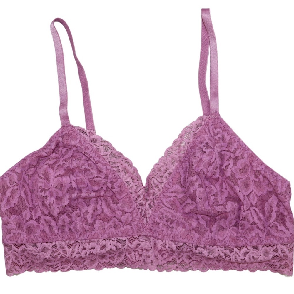 State of Day Floral Lace Bralette Berry Breeze M NWT
